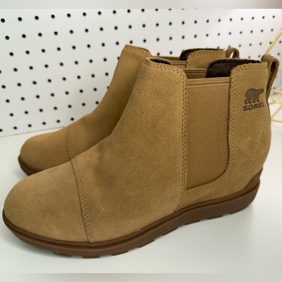 Sorel Evie II Chelsea Boot Waterproof Suede NL5020 Caribou Buff Women's Size 9.5 - Picture 11 of 16